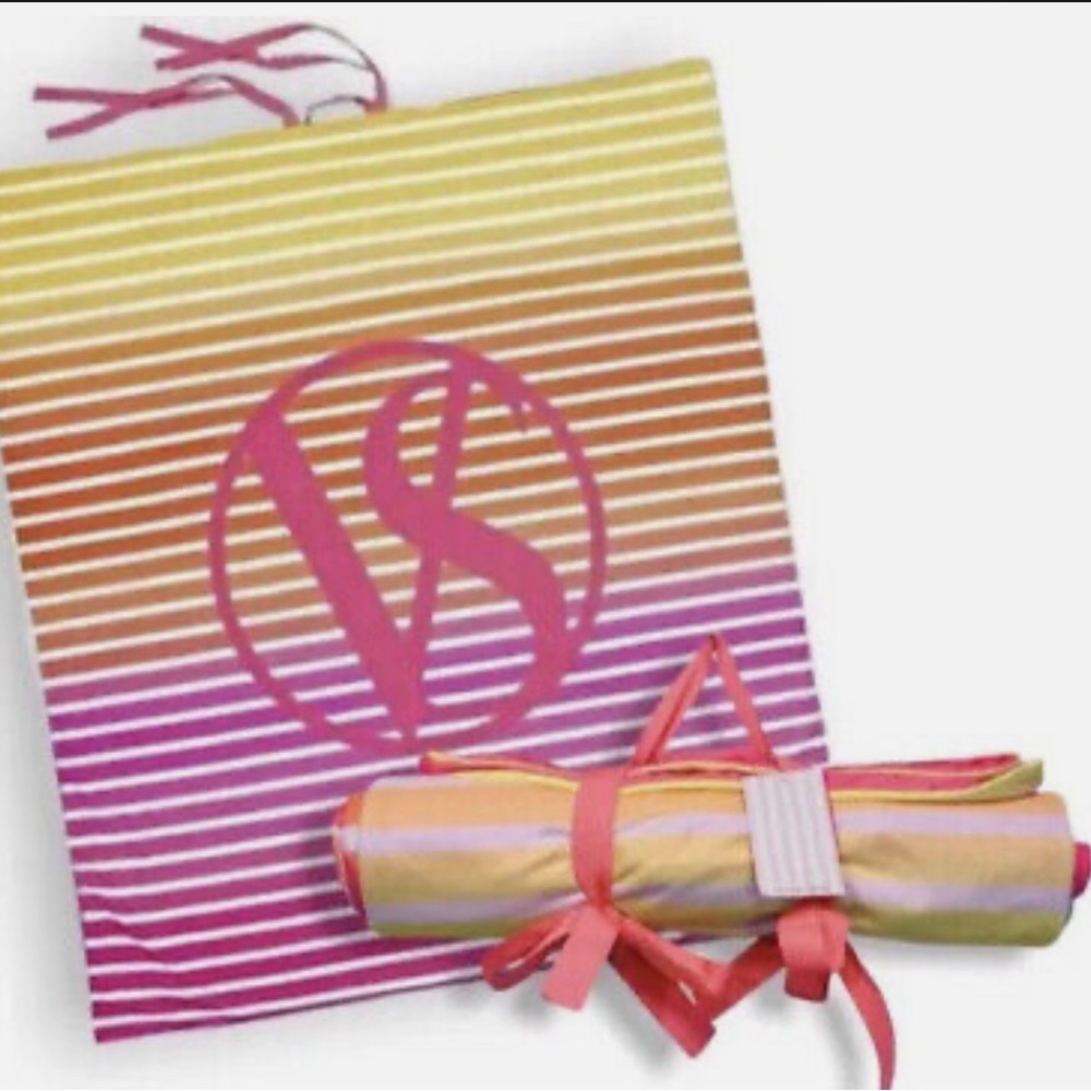 Victoria's Secret Signature Sunset Large Beach Pool Blanket Neon 57x49 N…
